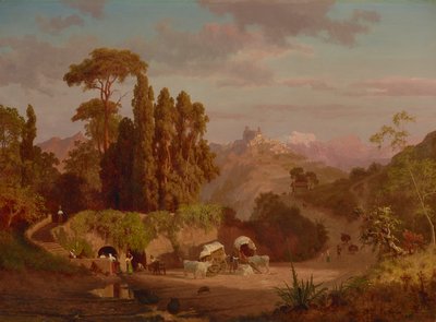 View of Subiaco, Italy 1859 by Albert Bierstadt