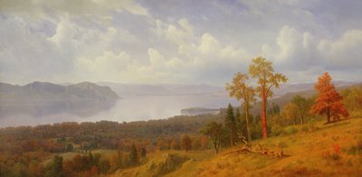 View on the Hudson Looking Across the Tappen Zee Towards Hook Mountain by Albert Bierstadt