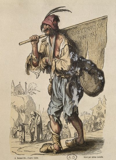 Captain of Bohemians, after Jacques Callot engraved by Adrien Lavieille by Albert Charles August Racinet