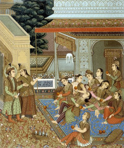Interior of a House in India with Many Women - in 