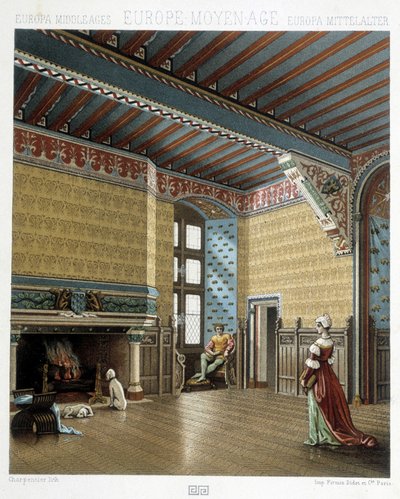 Interior of a Stately Dwelling in the Middle Ages - in 