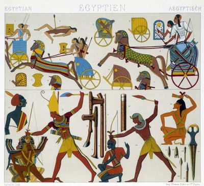 Reproduction of Egyptian frescoes - in 
