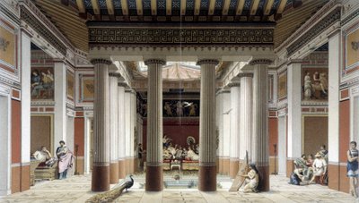 The atrium of a house in Greek antiquity - in 