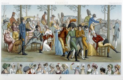 The bourgeois walking to Longchamp, early 19th century in 