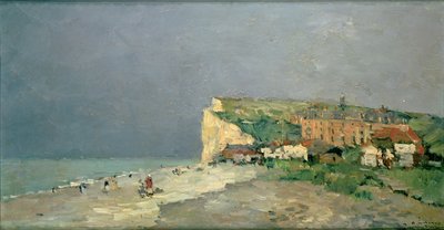 The Beach of Puys-sous-Dieppe, Stormy Sky, c.1880 by Albert Charles Lebourg