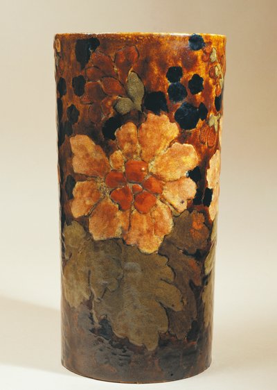 Vase with floral decorations by Albert Dammouse