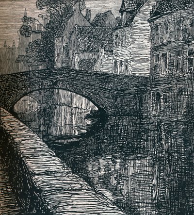 Bruges: The Green Quay, 1916-1917 by Albert Delstanche