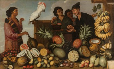 East Indian Market Stall in Batavia by Albert Eckhout (attributed to)