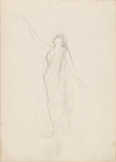 Aino Ackté as Alcestis, Sketch by Albert Edelfelt