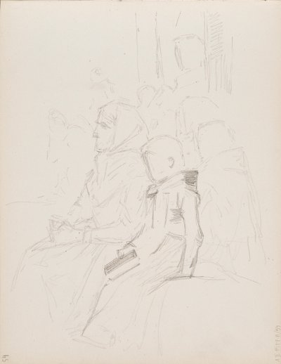 Divine Service in Uusimaa Archipelago, Sketch by Albert Edelfelt