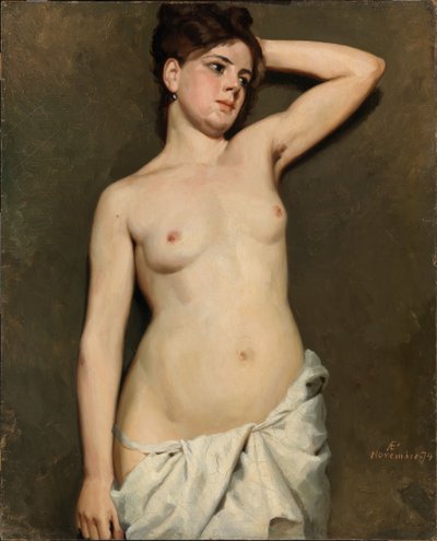 Female Nude, Academy Study by Albert Edelfelt