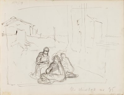 Character Sketches in a Landscape by Albert Edelfelt