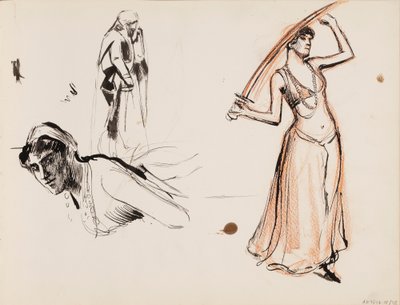 Three Female Figures by Albert Edelfelt