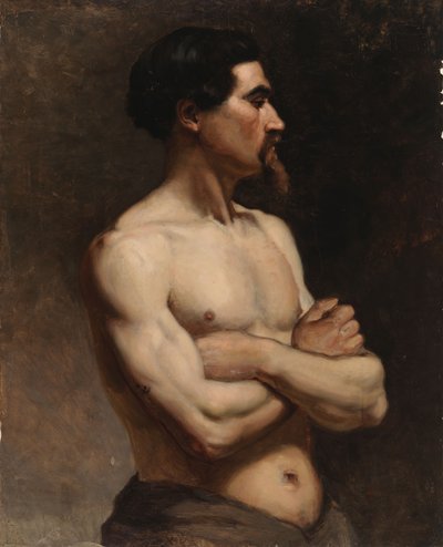 Male Model, Academy Study by Albert Edelfelt