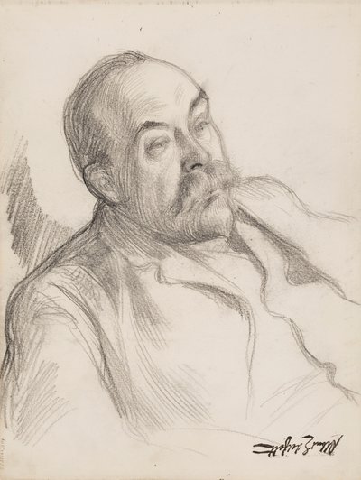 Portrait of a Man, Sketch by Albert Edelfelt