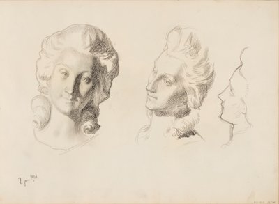 Masks, Sketch / 18th Century (Rococo), Sketch by Albert Edelfelt