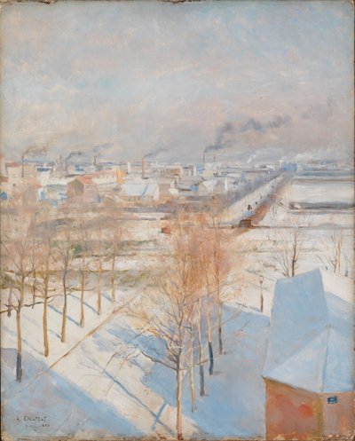 Paris in Snow by Albert Edelfelt