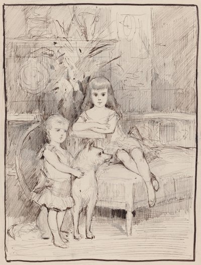Portrait Study for Michael and Xenia, Children of Tsar Alexander III by Albert Edelfelt