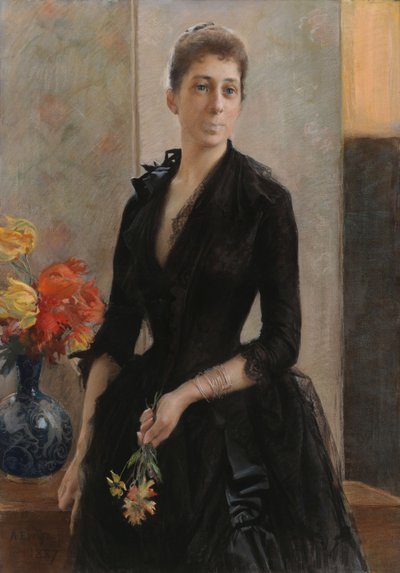 Portrait of Mme Weissgerber de Stragewicz, later Mme R. Berenger by Albert Edelfelt