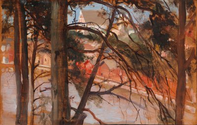 Porvoo Seen from Näsinmäki Hill by Albert Edelfelt