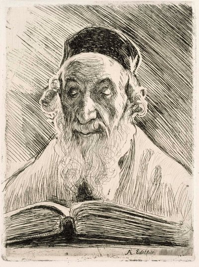 Rabbi Reading by Albert Edelfelt
