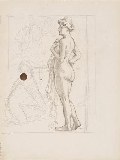 Standing and Sitting Nude by Albert Edelfelt