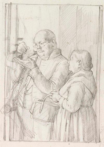 Study for the Illustration of the Little Genius by Albert Edelfelt