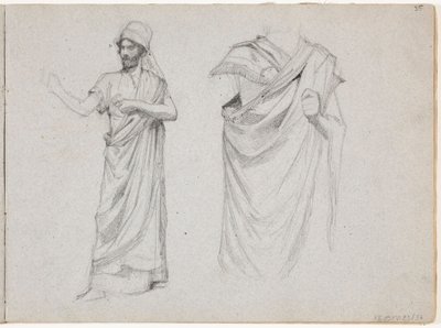 Two Male Figures Dressed in Togas by Albert Edelfelt