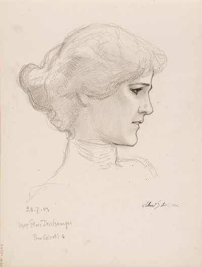 Mme Flore Deschamps by Albert Edelfelt