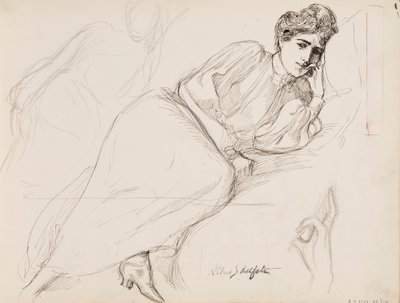 Resting Woman by Albert Edelfelt