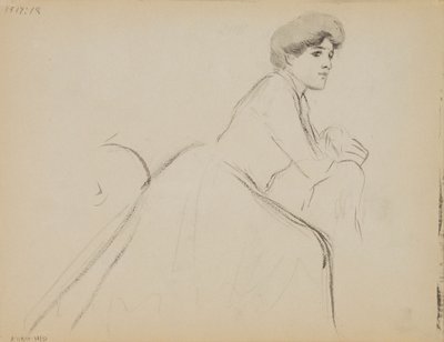 Seated Woman, Profile by Albert Edelfelt