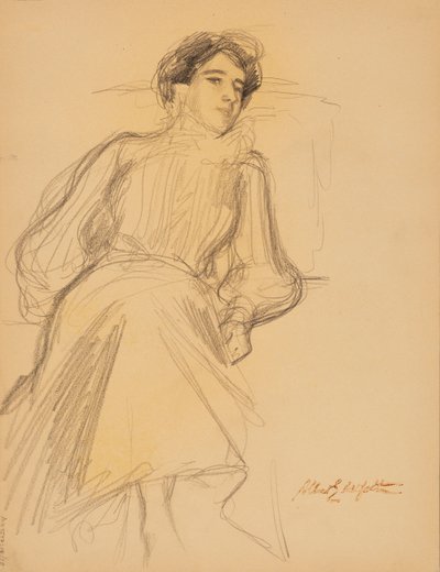 Seated Woman by Albert Edelfelt