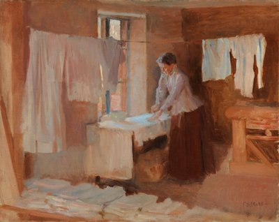 Woman Ironing, study for the Washerwomen by Albert Edelfelt