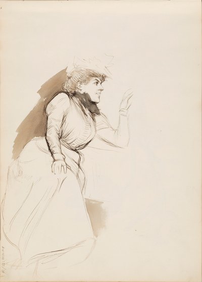 Woman Sitting (Aino Ackté) by Albert Edelfelt
