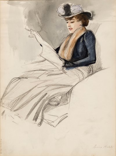 Woman Sitting, Aino Ackté by Albert Edelfelt