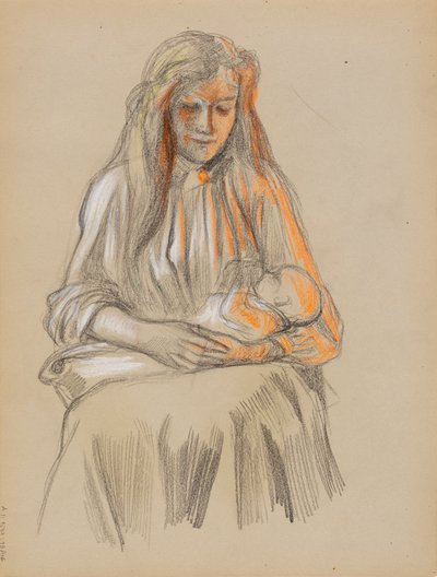 Mother and Child by Albert Edelfelt