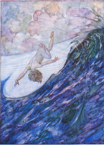 He Gave Three Ships Out of the Water, a Yard High, and Head Over Heels, from The Water Babies Published by Humphrey Milford Oxford University Press, c.1930 by Albert Edward Jackson