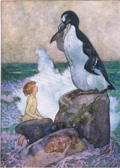 The Poor Old Garfowl Began to Cry Tears of Pure Oil, from The Water Babies by Albert Edward Jackson