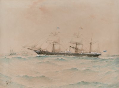 African Royal Mail Steamer, Lagos, Dyson Weston Commander by Albert Ernest Markes