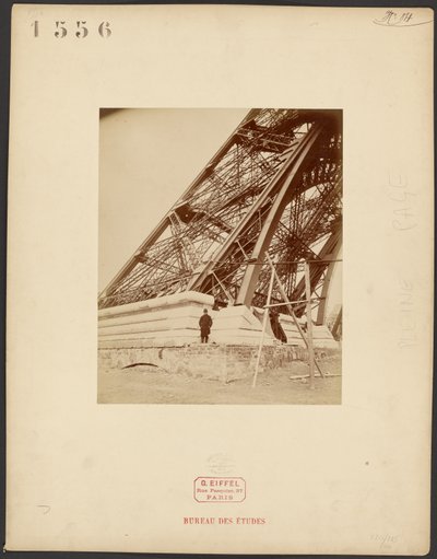 Foundations, Girder, Worker: Eiffel Tower by Albert Fernique