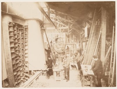 Men at Work During the Construction of the Statue of Liberty, Paris by Albert Fernique