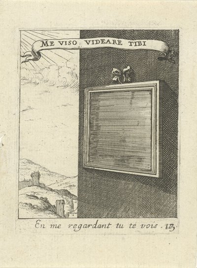 Wall with Mirror (Moralizing Love Emblems) by Albert Flamen