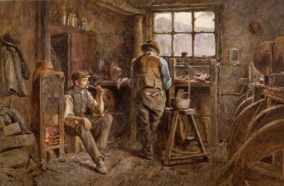 A Jet Workshop, Whitby by Albert George Stevens
