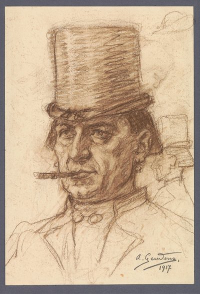 Portrait of an Unknown Man by Albert Geudens (signed by artist)