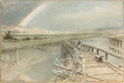 Arundel from Ford Railway Bridge by Albert Goodwin