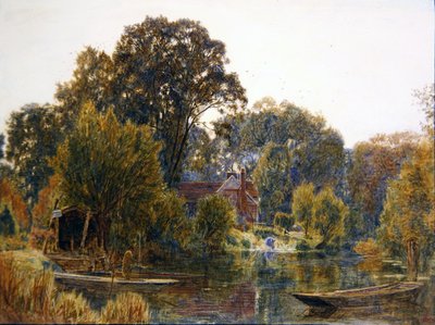 Aspen Trees in Autumn by Albert Goodwin