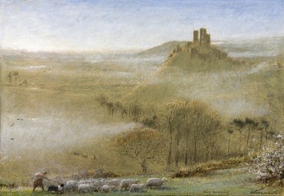Corfe Castle, May Morning by Albert Goodwin