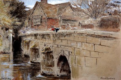 Crane Bridge, Salisbury by Albert Goodwin