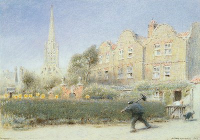 Norwich and the Chimney Sweep, 1923 by Albert Goodwin