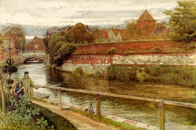 Old Walls, Winchester by Albert Goodwin